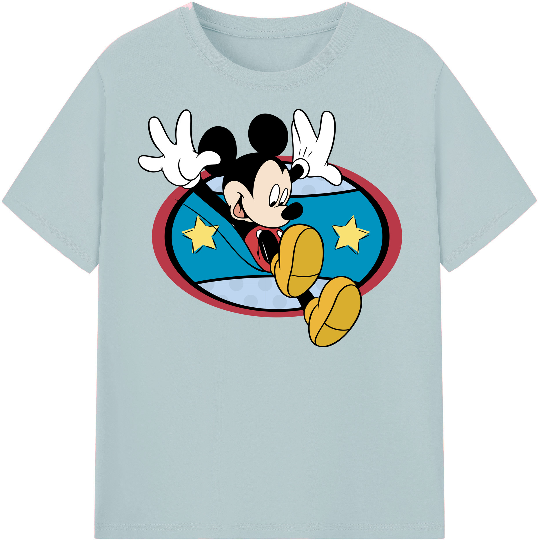 （画像用） ミッキーマウス Mickey Mouse 綿100％半袖Tシャツ（フロントプリント）